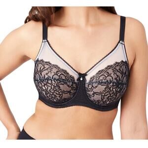Wacoal Retro Chic Full Figure Underwire Bra 855186 Lace Seamed Cups 36D